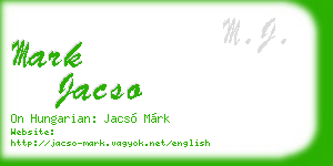 mark jacso business card