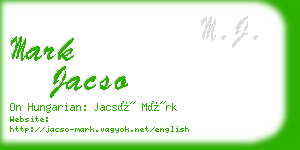 mark jacso business card